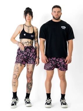 Kill Crew Pink Paisley Women's Athletic Bermuda Shorts